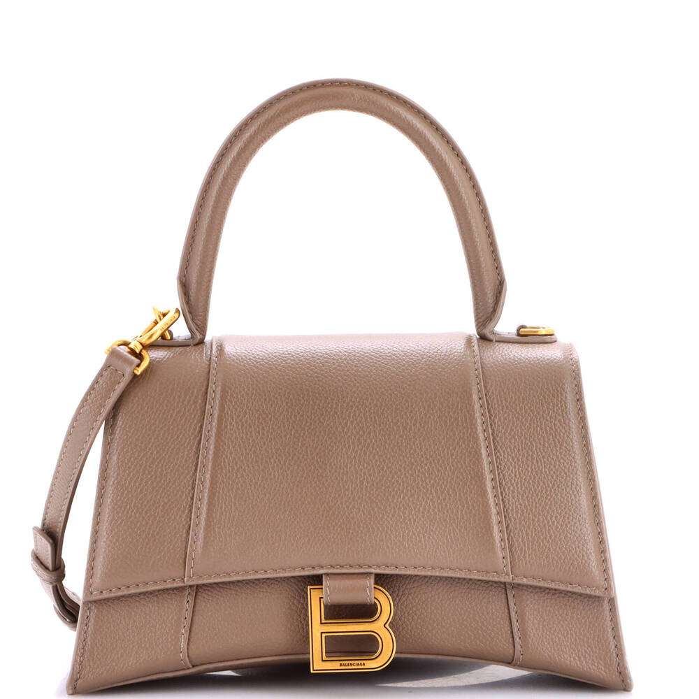 Balenciaga Small Hourglass Top Handle Bag Leather